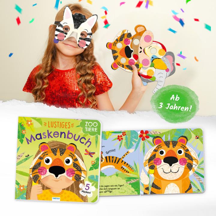 Produktbild Pappenbuch mit Masken Lustiges Maskenbuch Zootiere