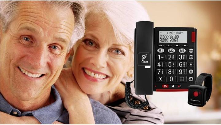 Produktbild amplicom ms BigTel 50 Alarm Plus DE/FR Analog Telefon dark grey