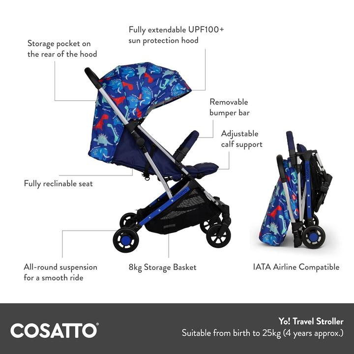Actual product image Cosatto Yo Travel Stroller (0 Months - 4 years)