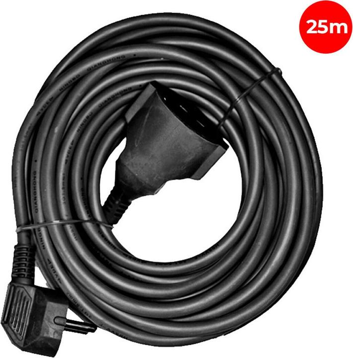 Produktbild EDM Verlängerungskabel 23605 Schwarz (25 m, CEE 7/4)