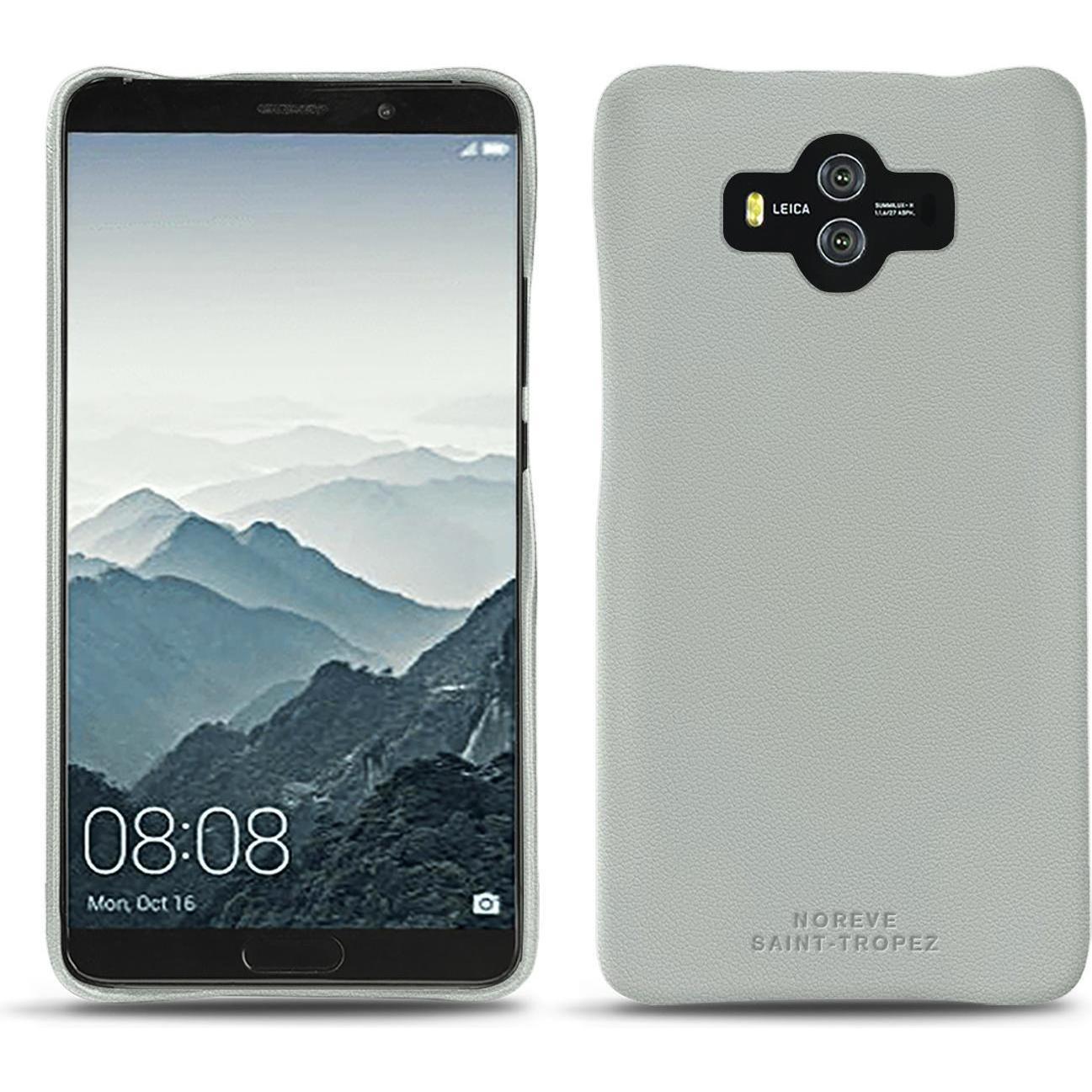 Noreve Lederschutzhülle (Huawei Mate 10), Smartphone Hülle, Grau