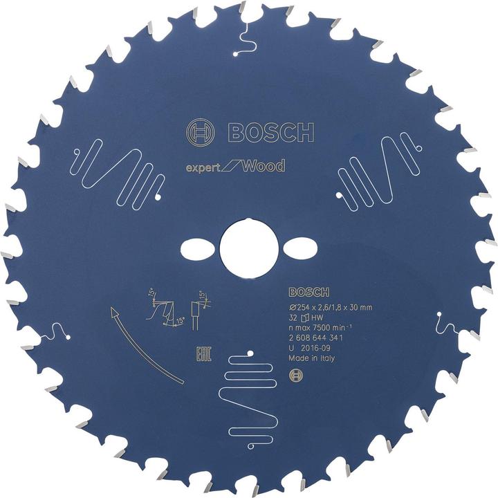 Bosch Professional Zubehör Cirkelzaagblad 254 x 30 x 1,8