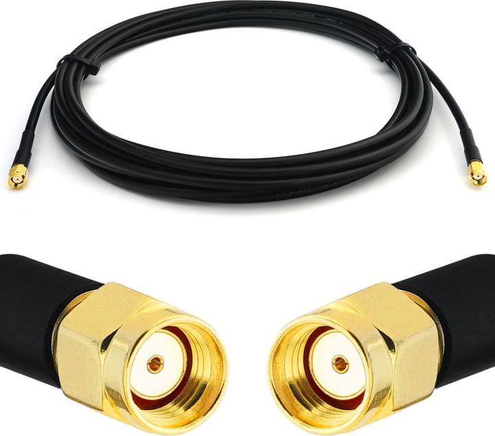 Actual product image Rangeful RP-SMA Male to RP-SMA Male 5m RG58/U Coaxial Cable RG58-RPSM-RPSM-5