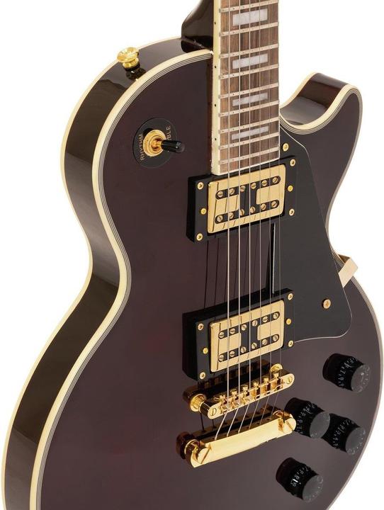 Actual product image Dimavery LP-700 electric guitar, burgundy (Electric guitar)