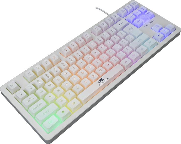Actual product image Baracuda gaming membrane Keyboard KRILL, US Layout, White (BGK-01114) (US, Cable)