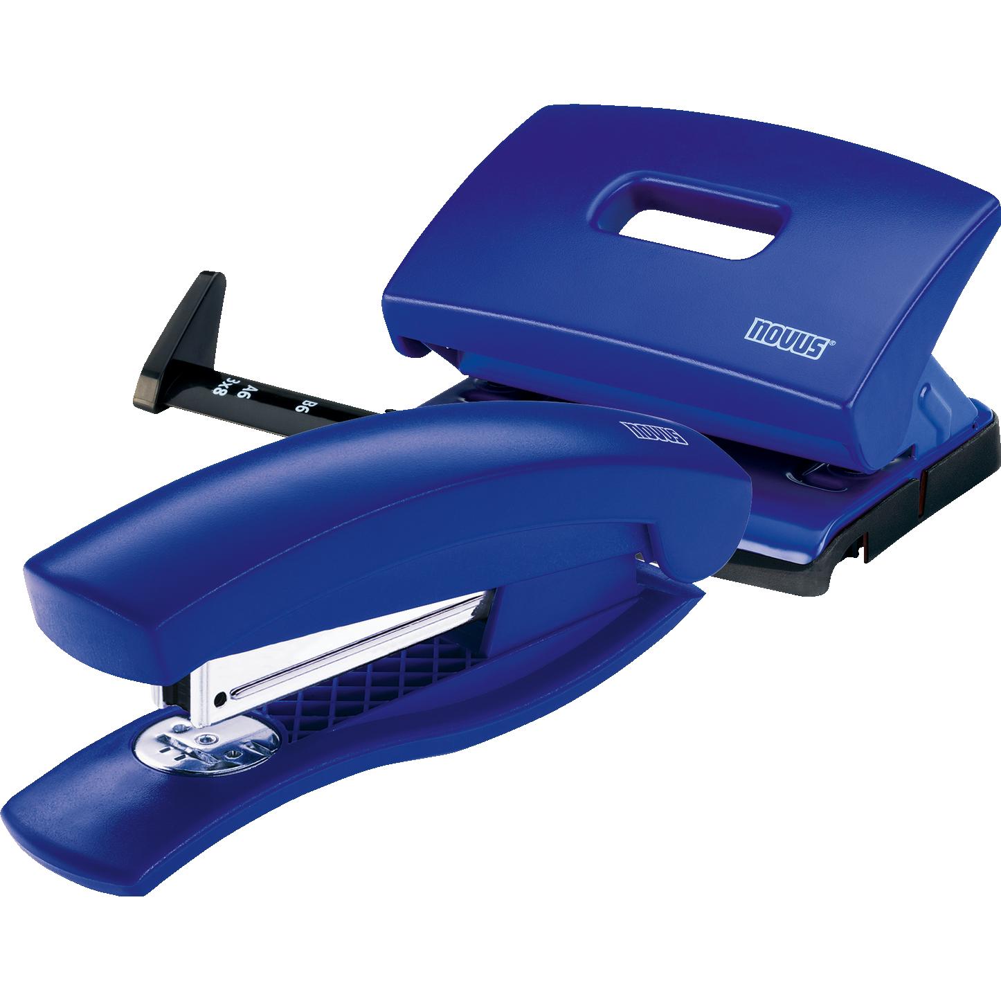 Thumbnail - Novus, Heftgerät, Locher + Hefter C1/C216 blau (15 Blätter)
