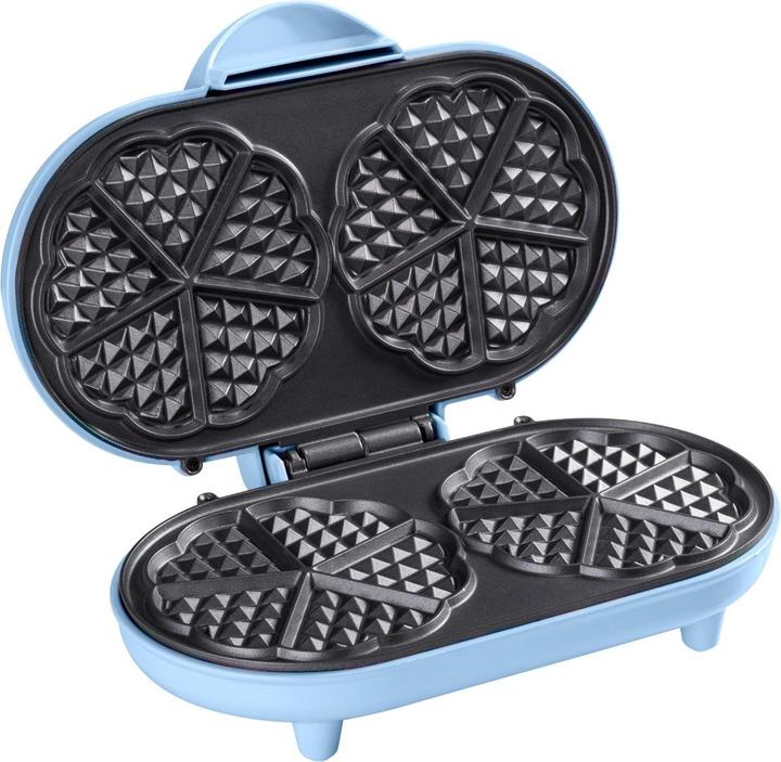 Produktbild Bestron Doppelherzwaffel Maker, Blau