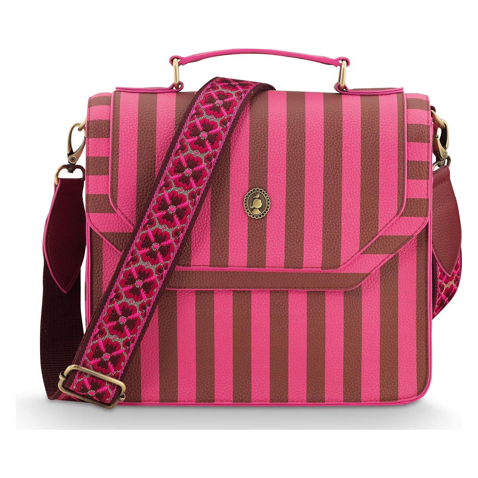 Pip Studio, Damen, Handtasche, Frances Cross Body Bag Stripe, Pink