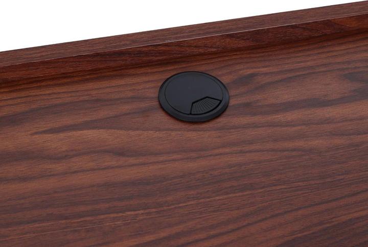 Produktbild Swisshandel24 Schreibtisch HWC-J78, Bürotisch Computertisch Arbeitstisch, Schublade, 78x121x60cm Walnuss-Optik (78 x 121 x 60 cm)