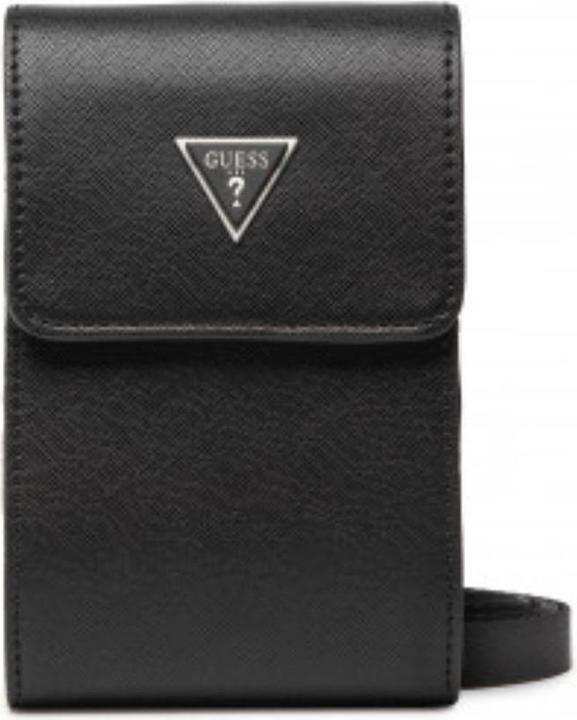 Actual product image Guess Synthetic Leather, Badge Holder, Textile Crossbody Bag, Black