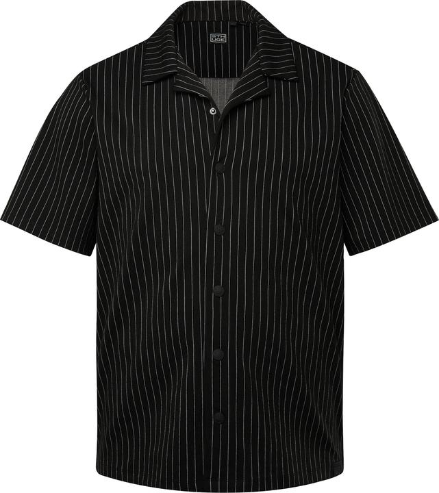Produktbild Sthuge Jerseyhemd FLEXLASTIC®, Halbarm, Nadelstreifen, Cuba-Kragen, Modern Fit (3XL)