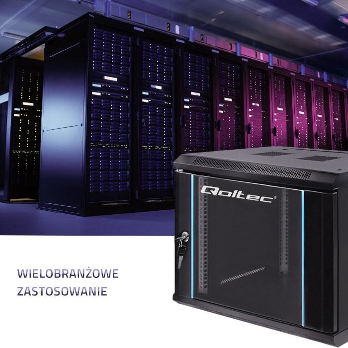 Produktbild Qoltec 54466 RACK Schrank 19 Zoll 9HE 600x501mm (9 HE, 19 Zoll Rack)