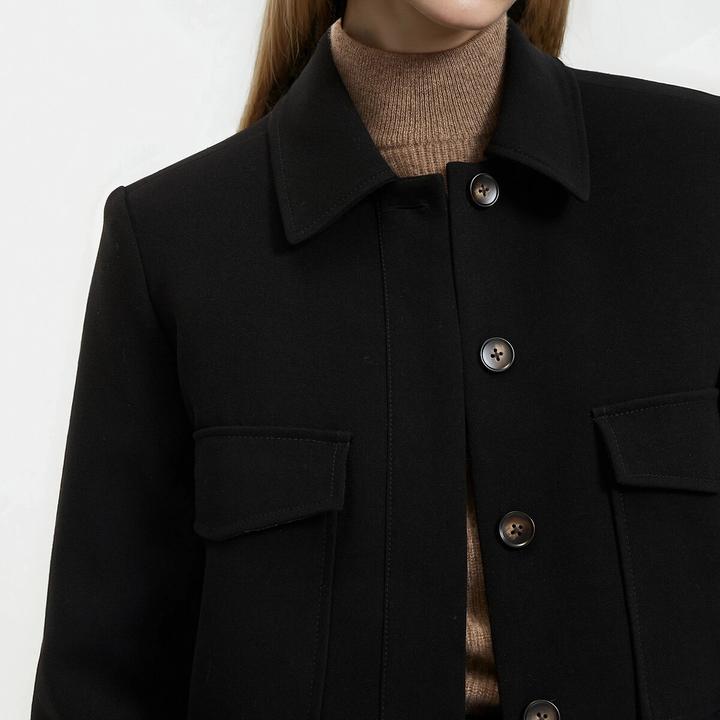 Actual product image La Redoute Collections Short oversized jacket with button placket (40)