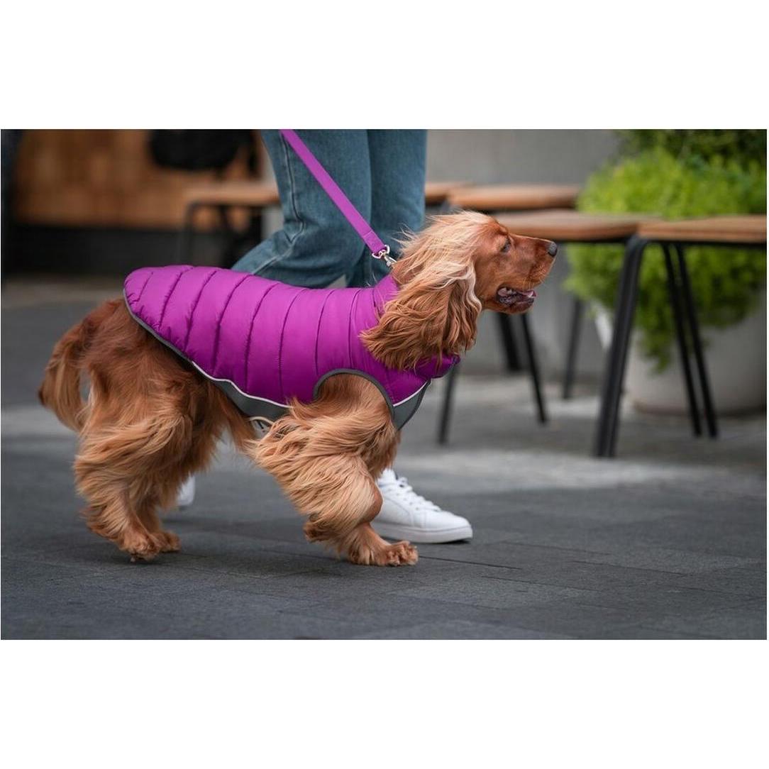 Red Dingo Puffer Buffer Jachet Pourpre Réversible 35 Cm