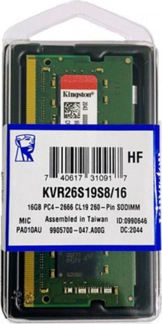 Produktbild Kingston ValueRAM (1 x 16GB, 2666 MHz, DDR4-RAM, SO-DIMM)