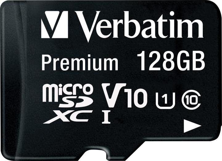 Productafbeelding Verbatim Micro SDXC Kaart Klasse 10 (128 GB, microSDXC, U1, UHS-I)
