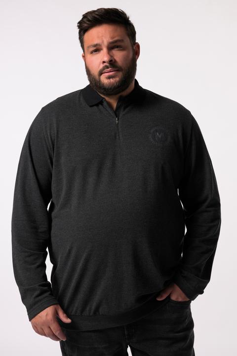 Produktbild Men+ Poloshirt Bauchfit, Langarm, Piqué, Zipper (XL)