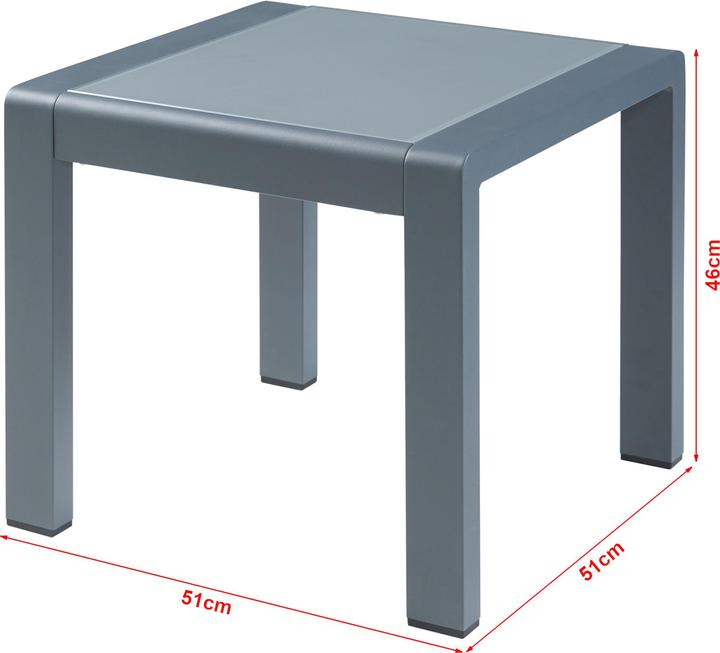 Actual product image Casa.Pro Outdoor armchair set with table Avise 3-piece aluminium
