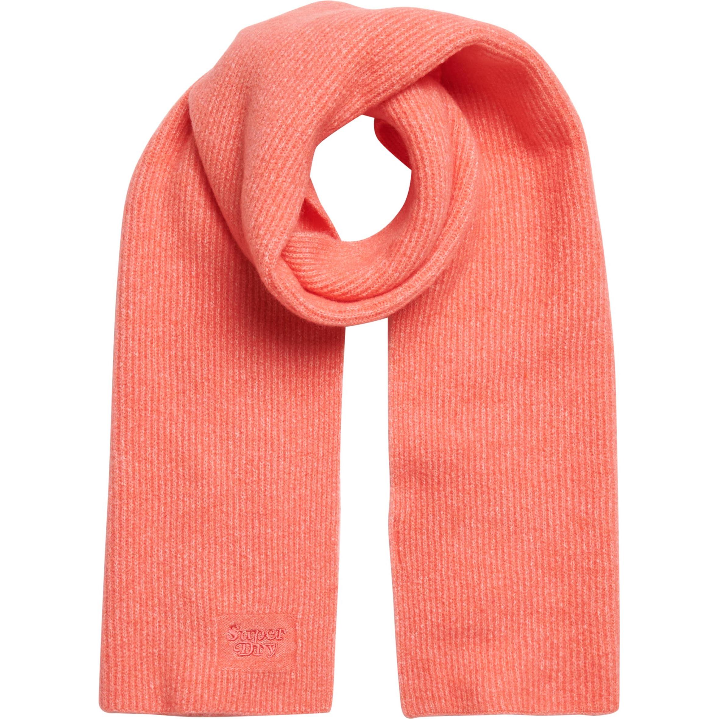 Superdry, Damen, Schal, gestrickter schal kind soft rib, Rot