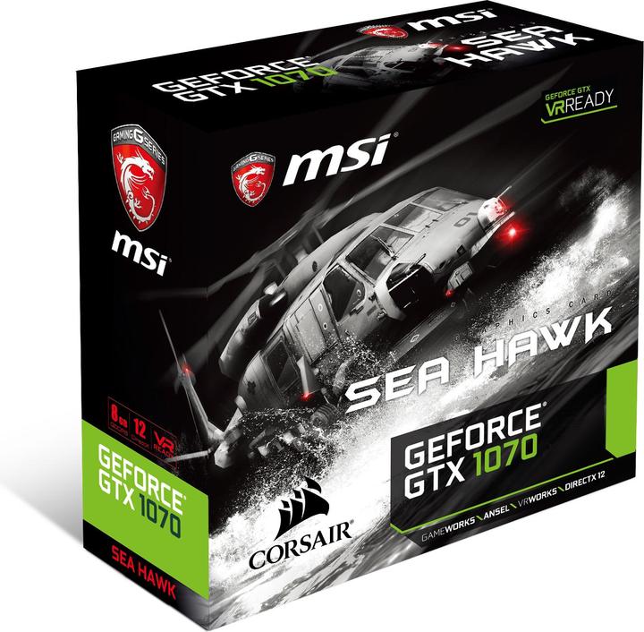 Actual product image MSI GeForce GTX 1070 SEA HAWK X (8 GB)