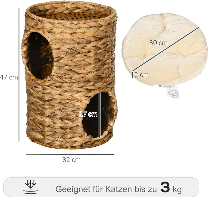 Actual product image Outsunny Scratching bin (47 cm, Light brown)