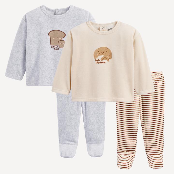 Produktbild La Redoute Collections 2er-Pack Pyjamas aus Samt (68)