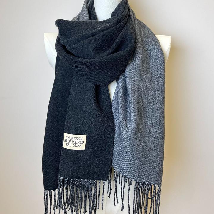 Image du produit Only-Bags.Store Écharpe double face Deux couleurs Simple Basic Imitation cachemire Écharpe gland Automne Hiver