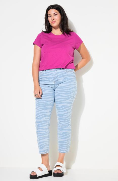 Actual product image Studio Untold Zebra Print Mom Jeans (56)