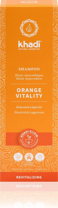 Actual product image Khadi Elixir Shampoo Orange Vitality 200 ml (200 ml, Liquid shampoo)