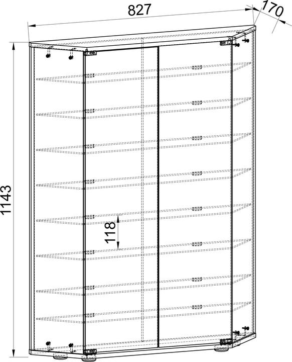 Image du produit VCM Wandvitrine Glasvitrine Benila XL (83 x 17 x 114 cm)