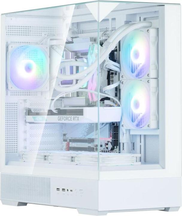 Immagine prodotto Zalman Boitier Moyen Tour ATX P40 Prism RGB avec panneaux vitrés (Blanc) (Mini-ITX, ATX)