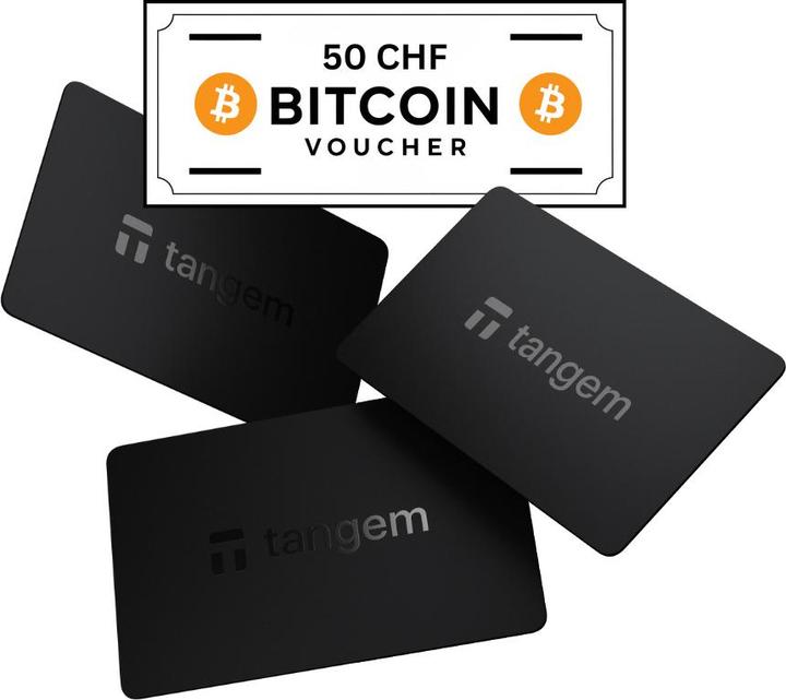 Produktbild Tangem 3 Card Set - Black + 50 CHF BTC Voucher (Bitcoin)
