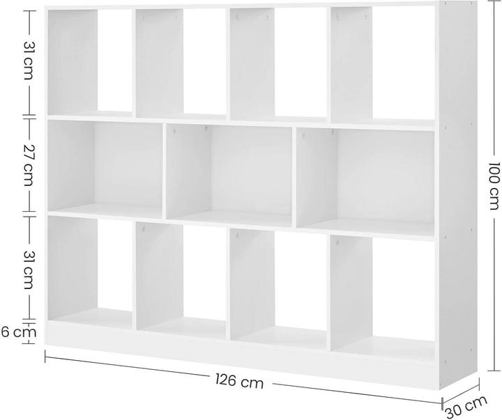 Produktbild Vasagle Bücherrega (126 x 30 x 100 cm)