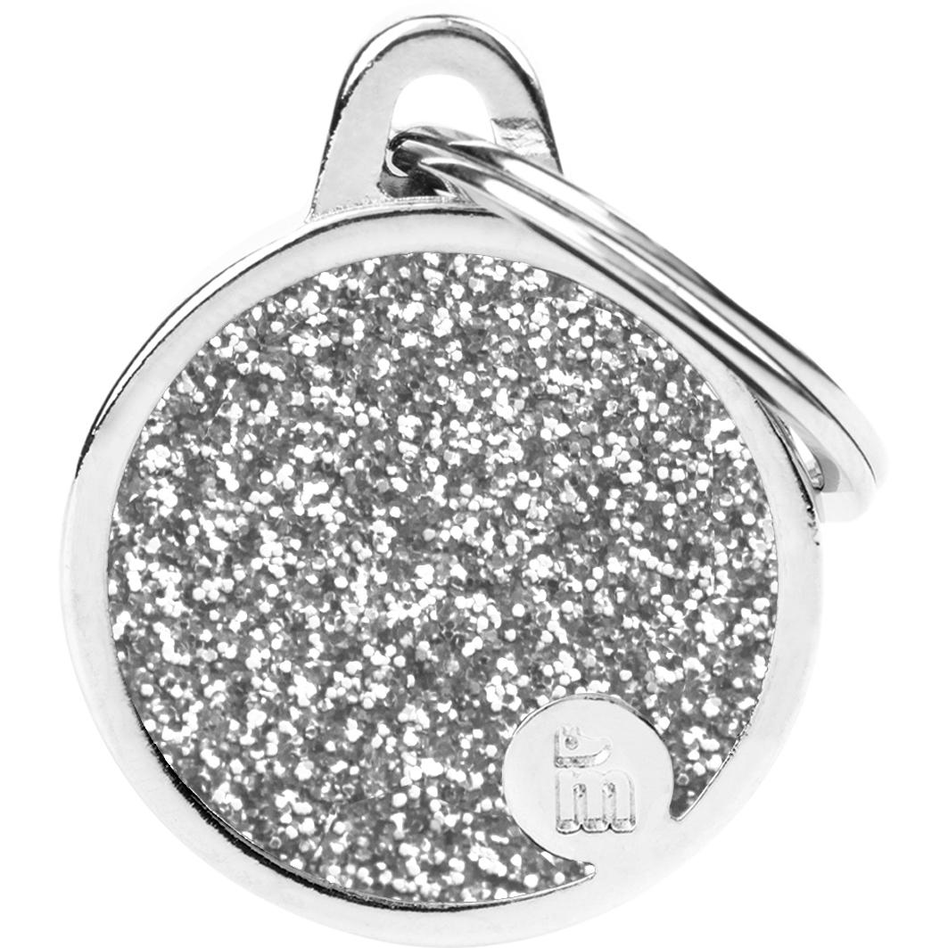 Myfamily MyFa tegn shine, cirkel lille, grå (Cane, Generale), Collare + Guinzaglio