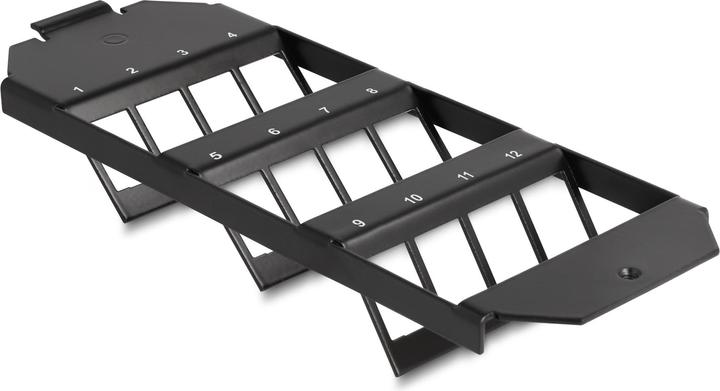 Actual product image Delock Keystone bracket 12 port for floor tank (Keystone module holder)
