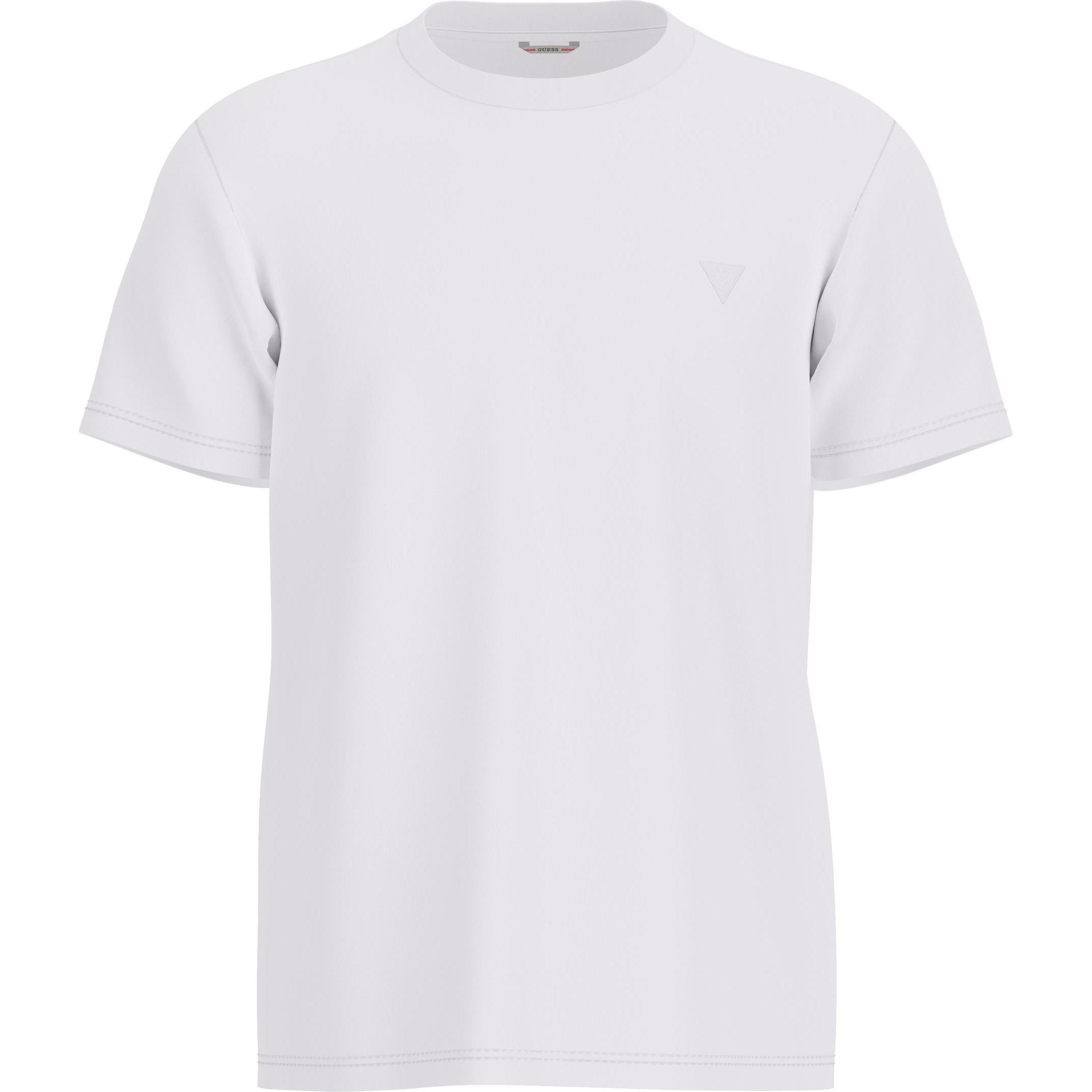 Guess, Herren, Shirt, Cn Patch, Weiss, (L)