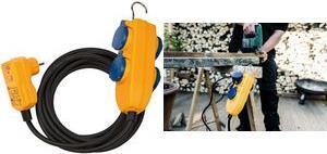 Actual product image Brennenstuhl Protective adapter cable FI IP54 with power block 5m H07RN-F3G1.5 (5 m)