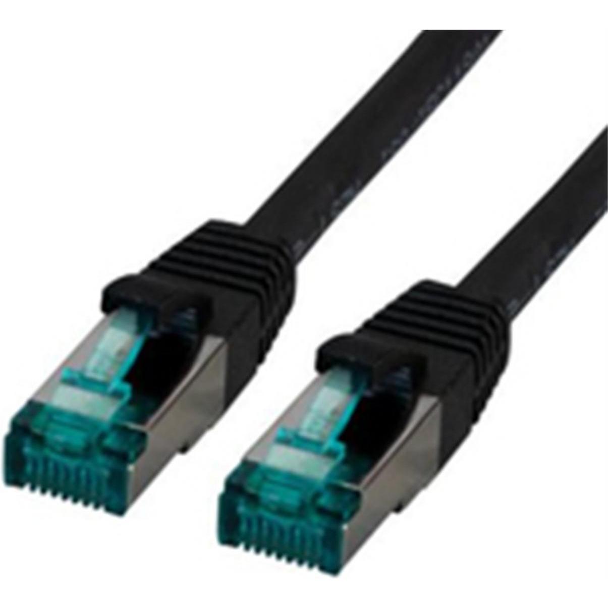 M-Cab Mcab CAT6A S/FTP RJ45 LSZH 7.50M BK 10GBPS CU SHIELDED (S/FTP, CAT6a, 7.50 m), Netzwerkkabel