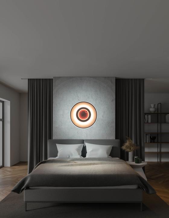 Produktbild Näve LED-Deckenleuchte 1408377, 33W, 1800lm, CCT, weiss/schwarz, 50cm (1800 lm)