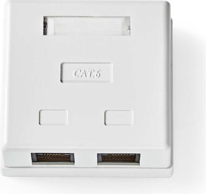 Productafbeelding Nedis Netwerk wandcontactdoos - Aan de wand - 2-poorts poort(en) - UTP CAT6 - Recht - Contactdoos -