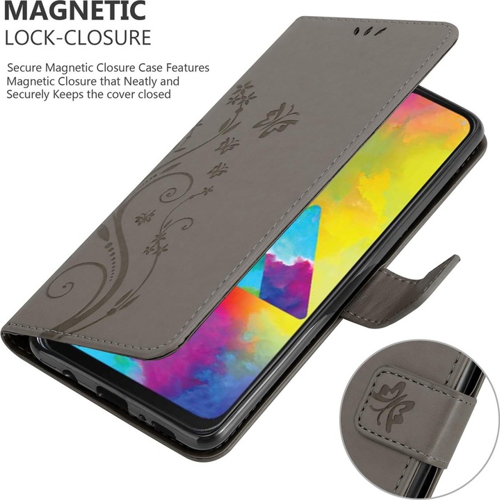 Produktbild Cadorabo Flower Book Cover (Samsung Galaxy M21, Samsung Galaxy M30s)