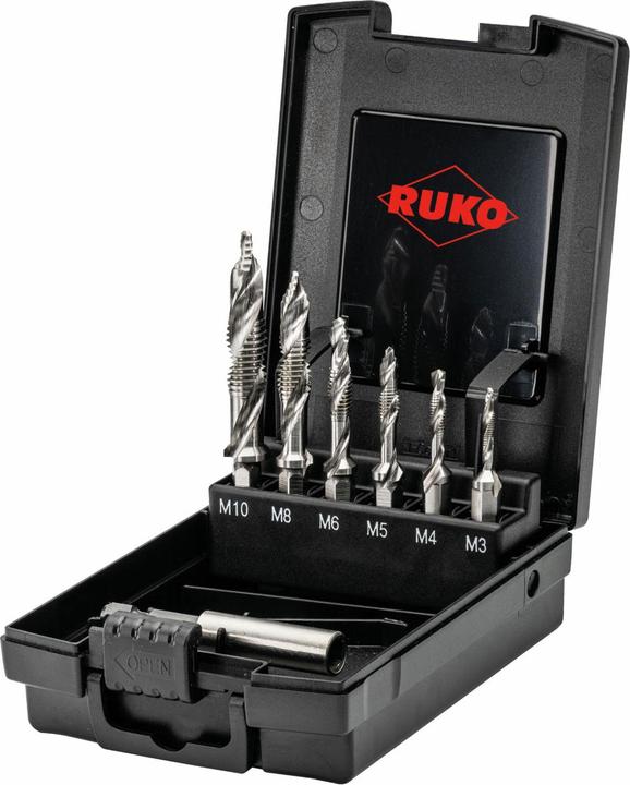 Ruko ULTIMATECUT Kombi-Maschinengewindebohrer-Bit Satz HSS - 7 tlg.