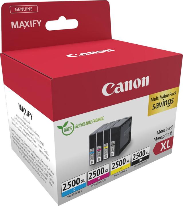 Actual product image Canon PGI-2500XL Multipack (M, C, Y, FC)