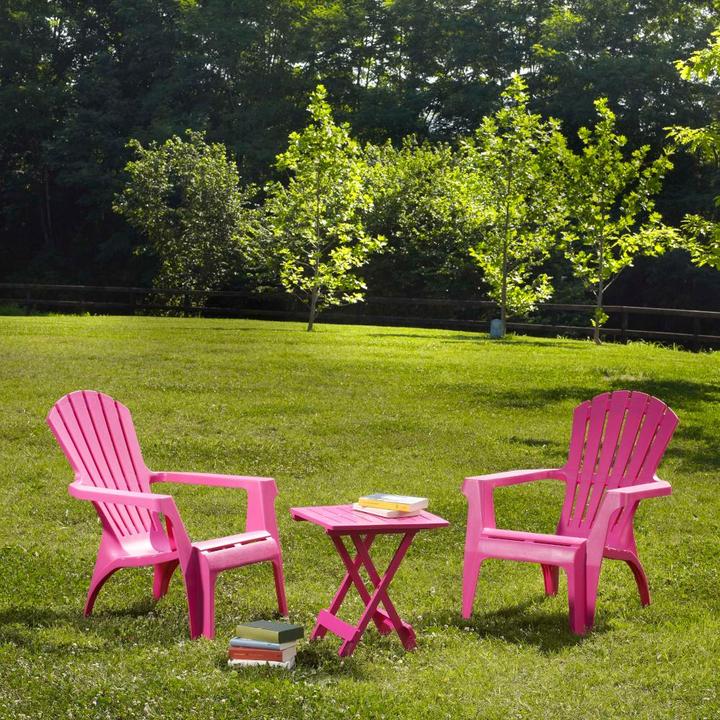 Produktbild ProGarden Deckchair Dolomiti, 75x86x86 cm, Gestell und Flächen aus Kunststoff in pink, stapelbar