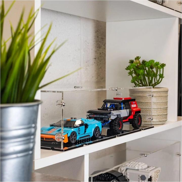 Immagine prodotto iDisplayit Display in acrilico per 2 modelli LEGO® Speed ​​Champions (con base nera)