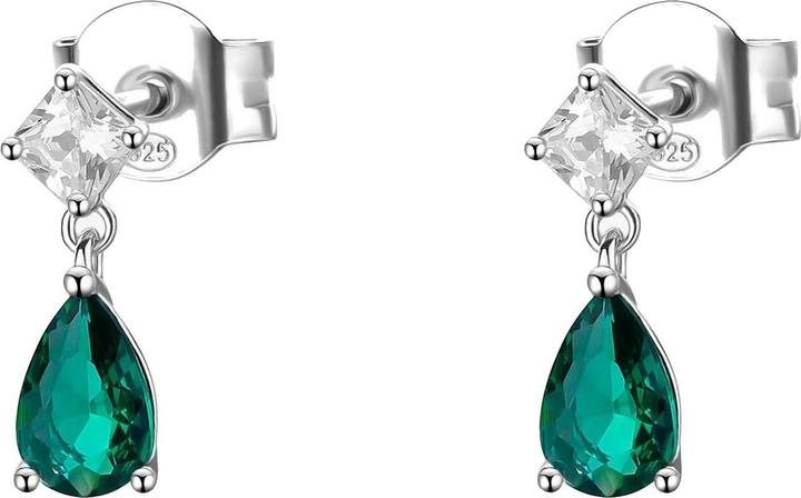 Brosway - Silver Dangle Earrings with Cubic Zirconia Life Green Fancy FLG113 (Argento)