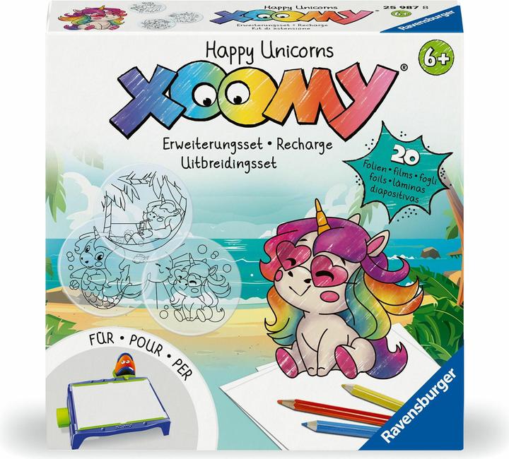 Ravensburger Xoomy Erweiterungsset Happy Unicorns 25987 - Erweiterungsset für den Xoomy Midi oder