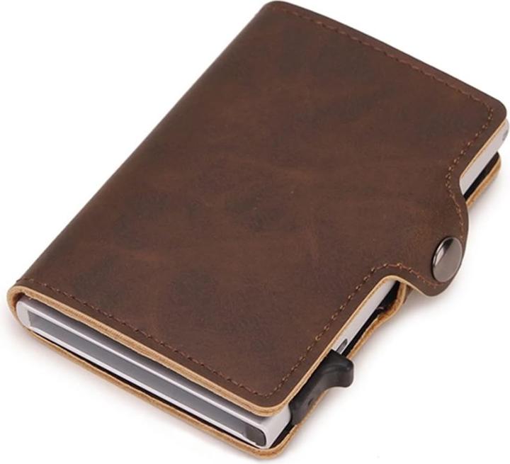 Yuwanet Brieftasche Snap Button RFID-geschützt