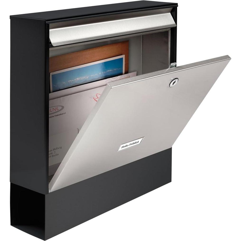 Thumbnail - Burg Wächter, Briefkasten, Briefkästen Oxford 6877 black&steel