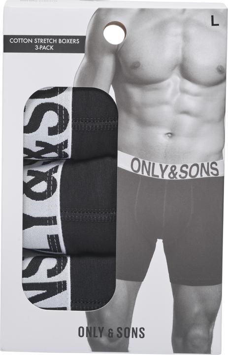 Produktbild Only & Sons Onsbasic Solid Boxer 3pack Noos (M, 3er Pack)